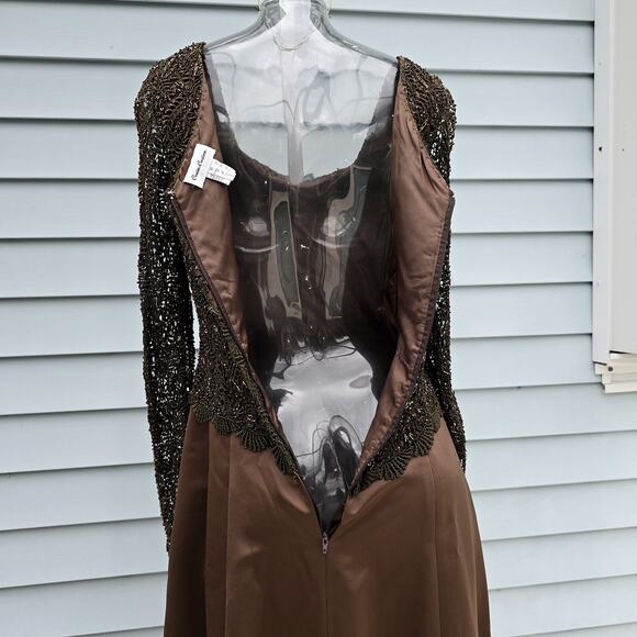 Vintage Beaded Lace Formal Gown by Creative Creations Size 10 | READ - Picture 6 of 16